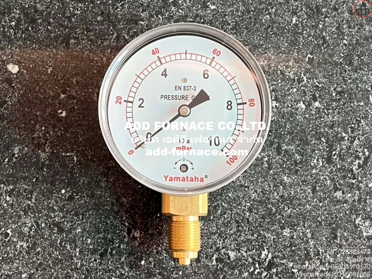 Yamataha Pressure Gauge 0-10kPa(0-100mBar) 3/8G (14)